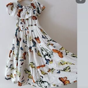 Mia Bella Girls - butterfly dress- size 7/8